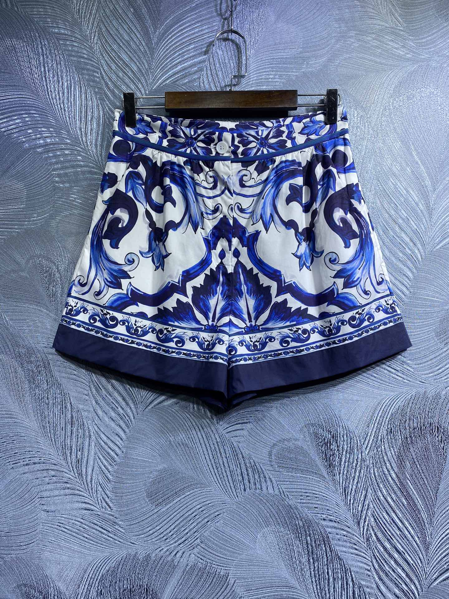 2022 summer new cotton print Waist Shorts, Multi