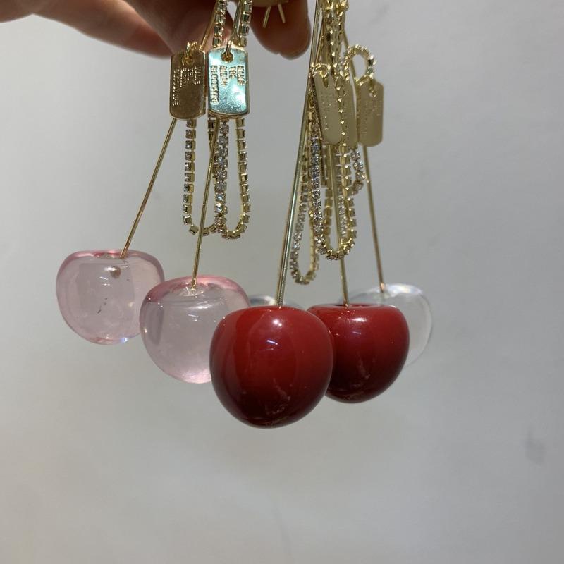 Dangle & Chandelier Korean Fruit Color Cherry Transparent Resin Chain Diamond Ear Hook Long Earrings For Women Jewelry Wholesale LuxuryDangl
Dangle & Chandelier Korean Fruit Color Cherry Transparent Resin Chain Diamond Ear Hook Long Earrings For Women Jewelry Wholesale LuxuryDangl