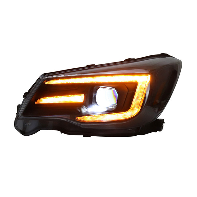 Car Headlights Assembly For Forester 2013-20 16 DRL Daytime Running Lights Headlamp LED Bi Xenon Bulb Fog Lights