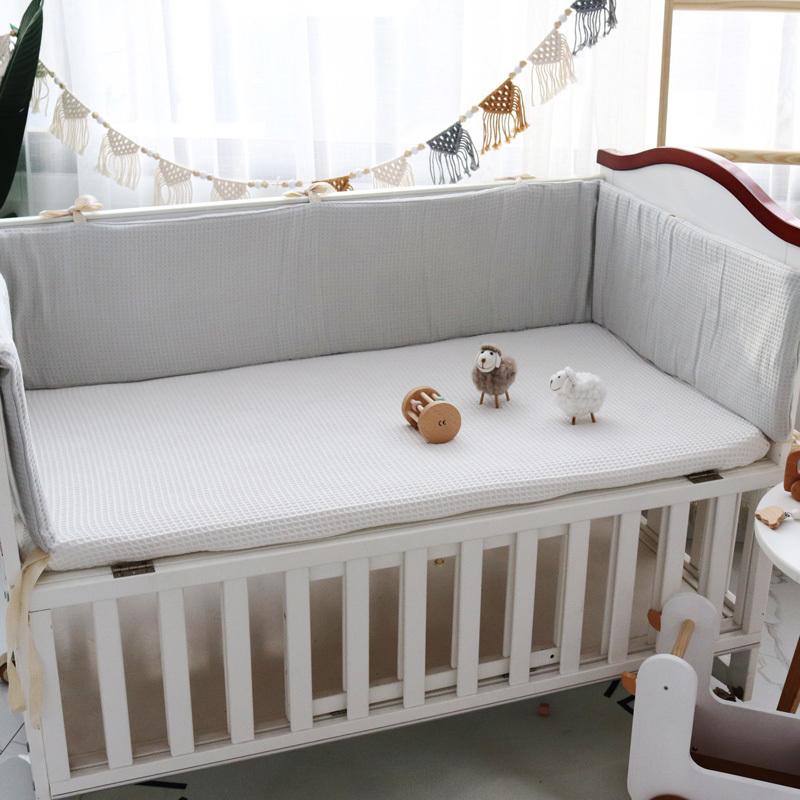 200CM Baby Bed Thicken Bumper Crib Around Cushion Cot Washable Anti-collision Protector Pillows borns Room Decor 220209