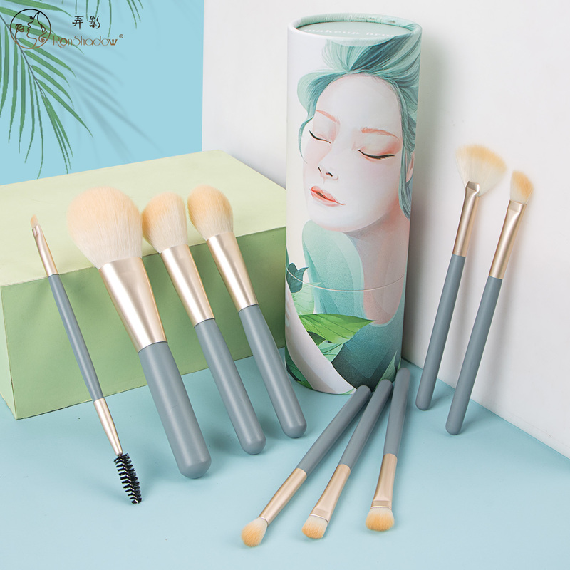 Ronshadow 9PCS Makeup Brushes Set Brochas Maquillaje Pincel De Maquiagem Kit Rangement Maquillage Beauty Packaging Makeup Tools 220623