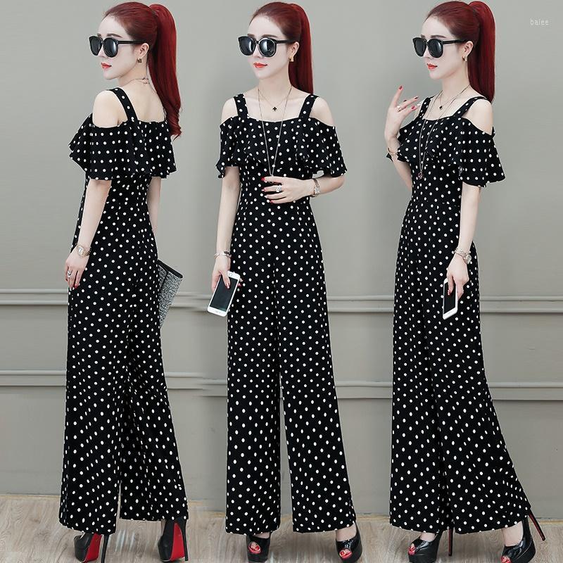 Women's Jumpsuits & Rompers Polka Dot Jumpsuit 2022 Summer Off Shoulder Korean Overalls High Waist Boho Playsuit Elegant For Women DD2155Wom
Women's Jumpsuits & Rompers Polka Dot Jumpsuit 2022 Summer Off Shoulder Korean Overalls High Waist Boho Playsuit Elegant For Women DD2155Wom