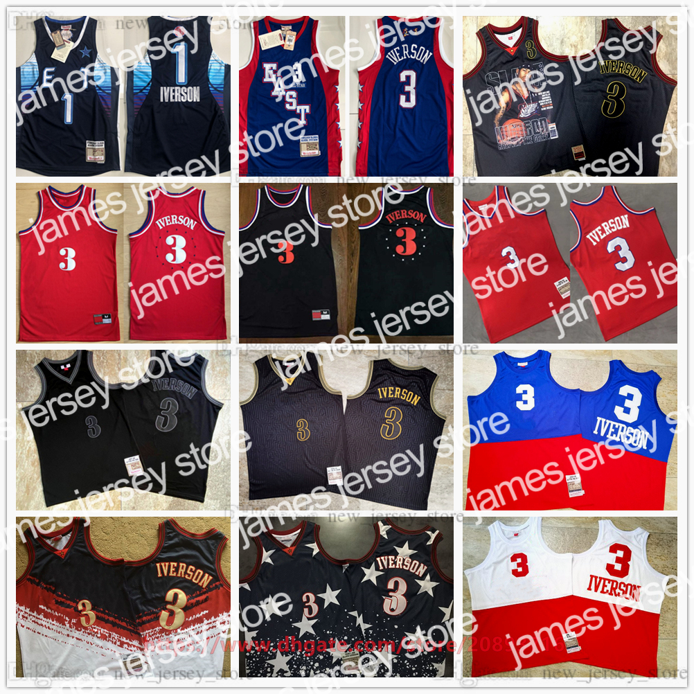 James Mitchell and Ness Authentic Embroidery Basketball Allen 3 Iverson Jerseys Retro all-star 2004 #1 2009 Real Stitched Away Breathable Sport, As picture (with team logo)
James Mitchell and Ness Authentic Embroidery Basketball Allen 3 Iverson Jerseys Retro all-star 2004 #1 2009 Real Stitched Away Breathable Sport, As picture (with team logo)