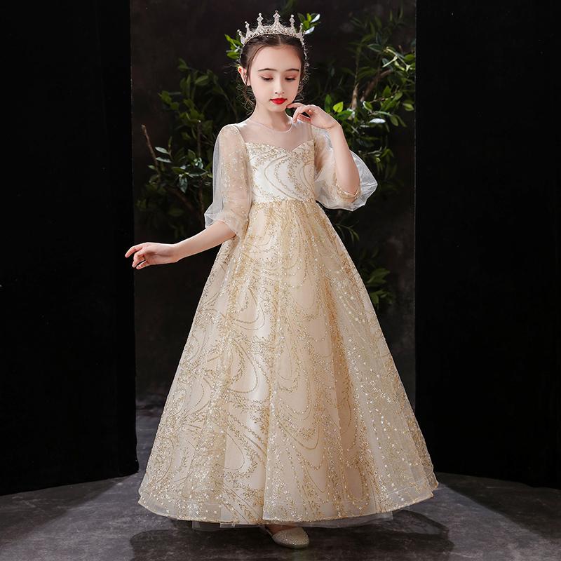 Girl's Dresses Champagne Shiny Glitter Long Evening For Kids Wedding Flower Girl Children Special Occasion GownsGirl's
Girl's Dresses Champagne Shiny Glitter Long Evening For Kids Wedding Flower Girl Children Special Occasion GownsGirl's