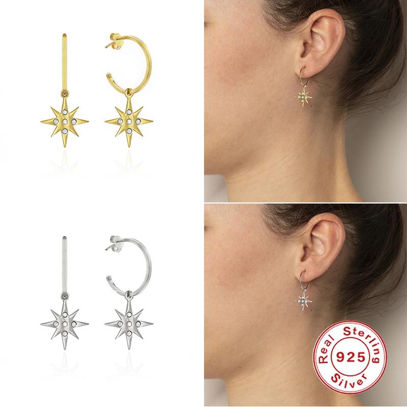 Stud Aide Earrings For Women 925 Sterling Silver Jewelry Octagonal Star Diamond C-Shaped Zilveren Oorbellen ZilverStud
Stud Aide Earrings For Women 925 Sterling Silver Jewelry Octagonal Star Diamond C-Shaped Zilveren Oorbellen ZilverStud