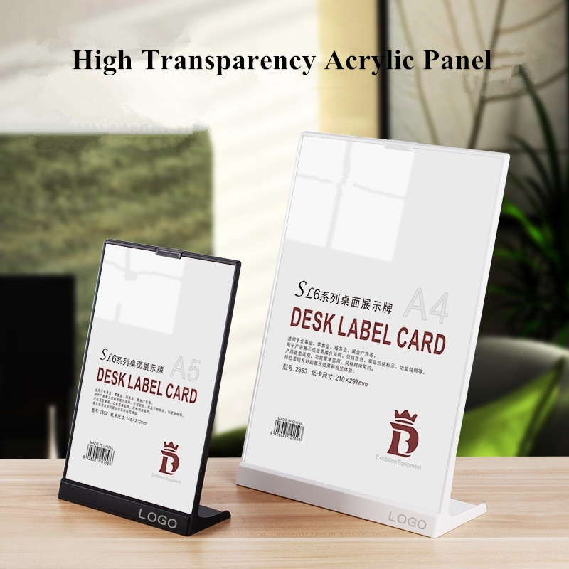 A5 148X210mm Plastic Sign Holder Table Card Display Plastic Upright Menu Holder Stand Poster Picture Frame