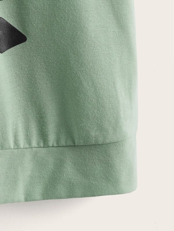Toddler Boys Letter and Print Hooded Tank Top SHE01