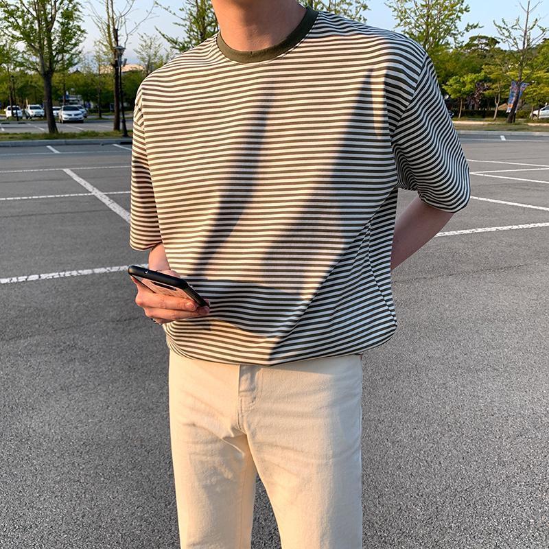 Men's T-Shirts O-Neck Striped Short Sleeve Man's Korean Fashion Loose Blouse Men Casual Oversized T-Shirt Summer Style 2022Men's Mild22, Black
Men's T-Shirts O-Neck Striped Short Sleeve Man's Korean Fashion Loose Blouse Men Casual Oversized T-Shirt Summer Style 2022Men's Mild22, Black