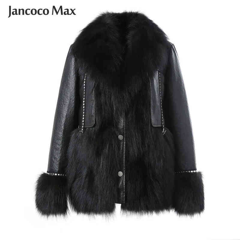 New Style Fashion Black Leather Jacket Women Real Fox Fur Jackets Winter Lady Outerwear Real Sheepskin S3504 J220727
New Style Fashion Black Leather Jacket Women Real Fox Fur Jackets Winter Lady Outerwear Real Sheepskin S3504 J220727