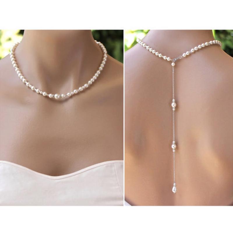 Pendant Necklaces Simple Necklace Simulated Pearl Long Backless Dress Accessories Jewelry Layered Back Wedding Bride #235163Pendant
Pendant Necklaces Simple Necklace Simulated Pearl Long Backless Dress Accessories Jewelry Layered Back Wedding Bride #235163Pendant
