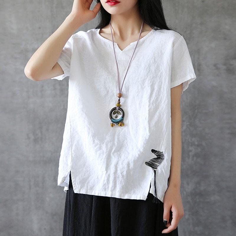Women's T-Shirt Johnature Retro Loose Cotton Linen Embroidery Fashion All-match T-shirts 2022 Summer Simple Leisure Short Sleeve Women TopsW, Beige
Women's T-Shirt Johnature Retro Loose Cotton Linen Embroidery Fashion All-match T-shirts 2022 Summer Simple Leisure Short Sleeve Women TopsW, Beige