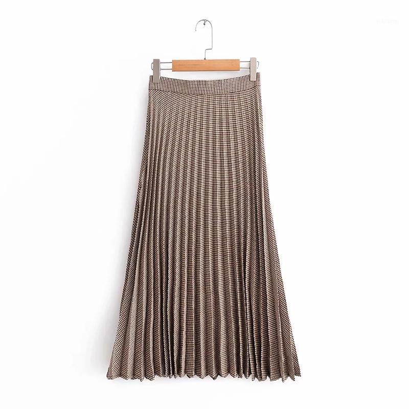 Skirts 2022 Women Autumn Plaid High Waist Swallow Gird Long Skirt Vintage Office Lady Casual Faldas Mujer Moda
Skirts 2022 Women Autumn Plaid High Waist Swallow Gird Long Skirt Vintage Office Lady Casual Faldas Mujer Moda