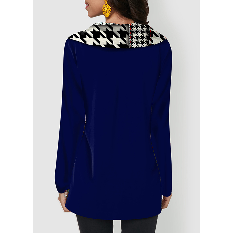 Spring Patchwork Printing Button Vintage T shirt Female Clothing Long Sleeve Fashion Top s Tunics Oversized shirts 5XL 220728