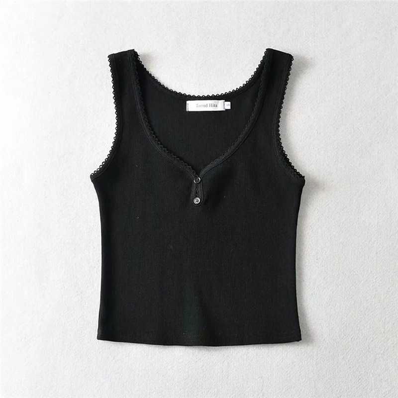 Women Top Short Tank Sling Vest Female Summer Clothes Sleeveless T-Shirt Sexy V Neck Girls Camis Tee 220325