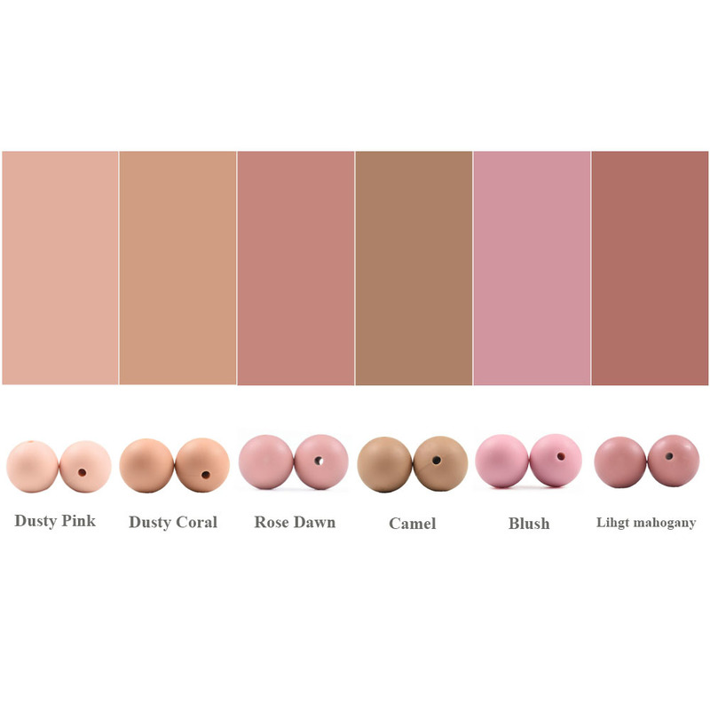 100 PCS 1217MM Silicone Round Beads Teething 14 MM Icosahedrons Baby Chewable Pacifier Clips Beads BPA FREE Baby Teething Toy 220519