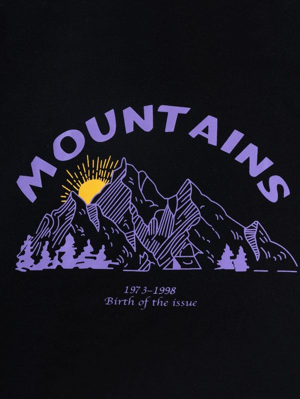 Girls Mountain & Letter Graphic Crop Tee & Plaid Skirt SHE