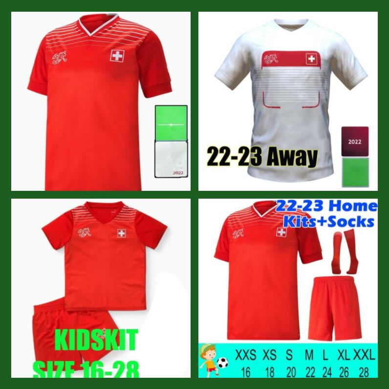 2022 2023 Switzerland Soccer jerseys home red 22 23 suisse SHAQIRI Akanji Freuler SEFEROVIC INLER EMBOLO Away camisetas de futbol Men Kids KIT Football Shirts s-xxl, 2022 home patch
2022 2023 Switzerland Soccer jerseys home red 22 23 suisse SHAQIRI Akanji Freuler SEFEROVIC INLER EMBOLO Away camisetas de futbol Men Kids KIT Football Shirts s-xxl, 2022 home patch
