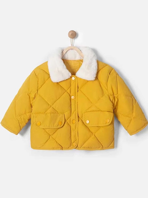 Toddler Boys Borg Collar Quilted Coat SHE
