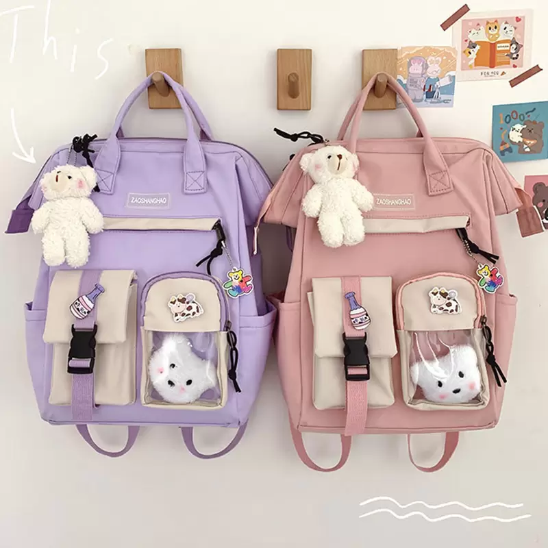 Waist bagsWomens Backpack School Fashion Bags for Girls Travel Handbags with Short Handles Cute Korean Style Backpacks M001