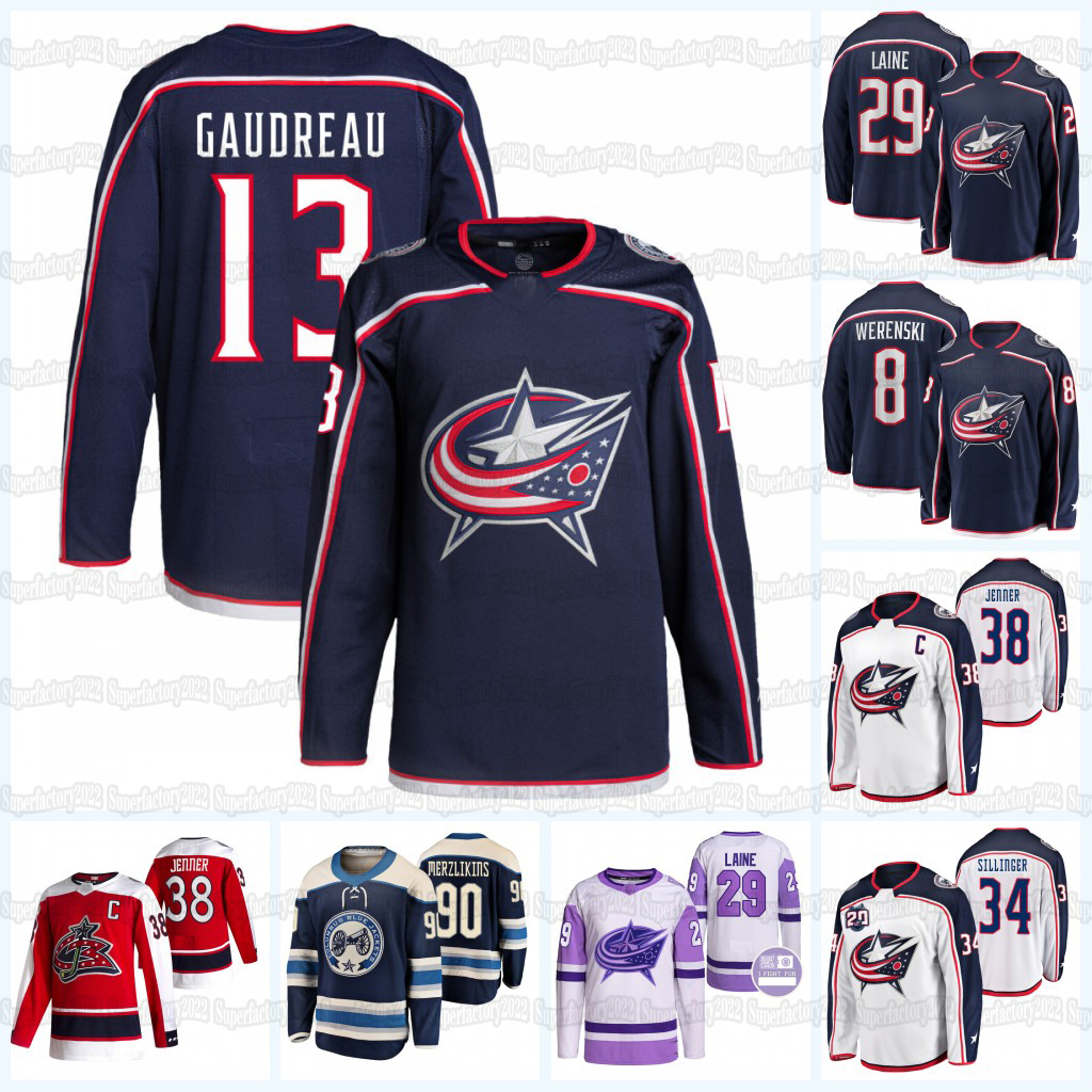 13 Johnny Gaudreau Blue Jackets Jersey Boone Jenner Patrik Laine Jakub Voracek Zach Werenski Gustav Nyquist Brandon Dubinsky Elvis Merzlikins Cole Sillinger, White women 2022 stanley cup champions
13 Johnny Gaudreau Blue Jackets Jersey Boone Jenner Patrik Laine Jakub Voracek Zach Werenski Gustav Nyquist Brandon Dubinsky Elvis Merzlikins Cole Sillinger, White women 2022 stanley cup champions