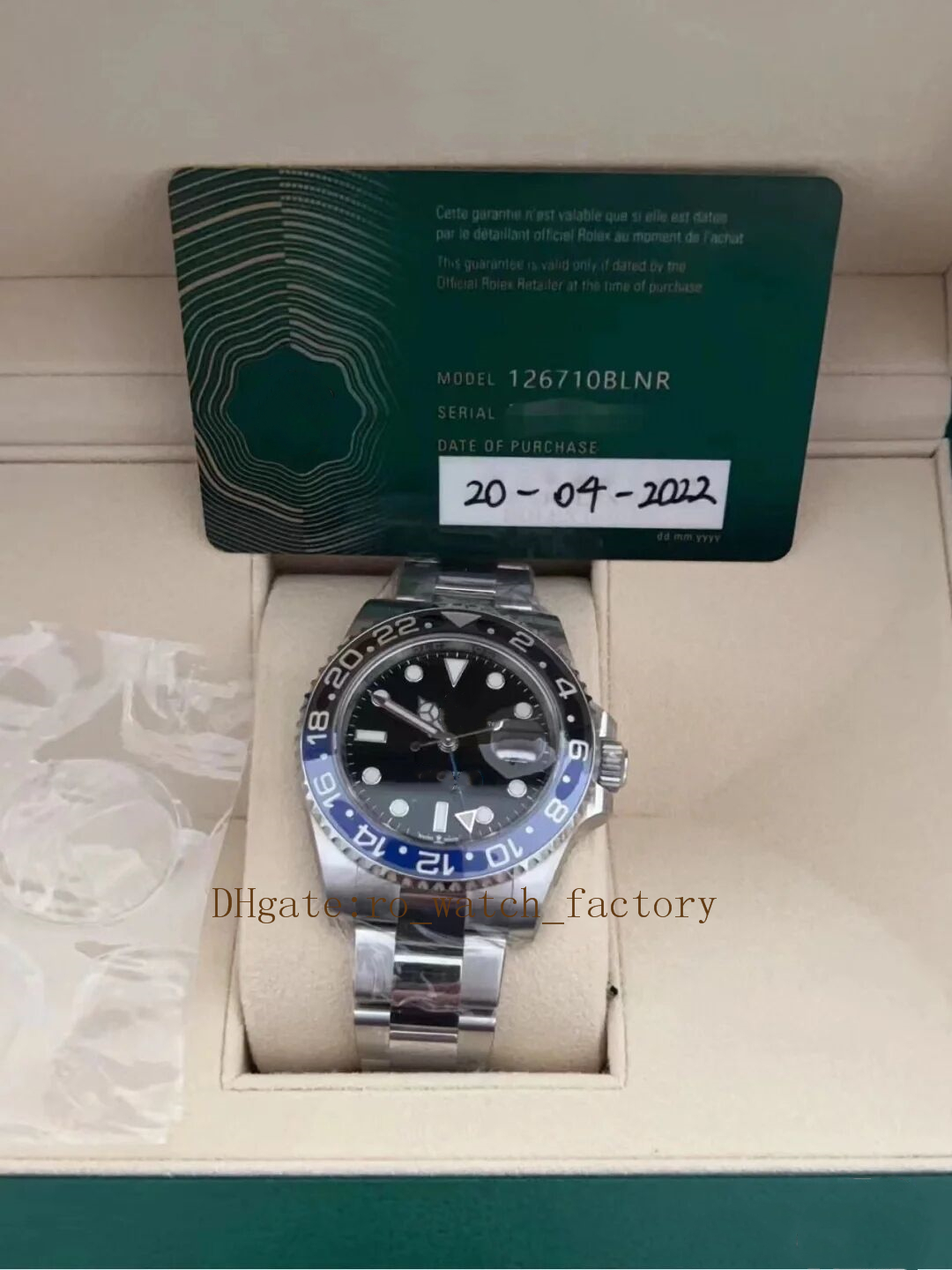 Mens Automatic Mechanical 41mm Gmt Watch Stainless Steel Ceramic Sapphire Super Luminous Watchet Left-Handed Montre De Luxe Gift, Customize
Mens Automatic Mechanical 41mm Gmt Watch Stainless Steel Ceramic Sapphire Super Luminous Watchet Left-Handed Montre De Luxe Gift, Customize