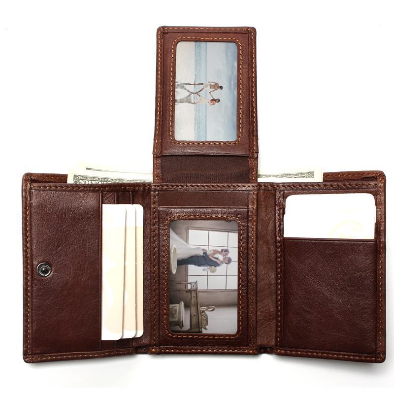 Wallets Men's Wallet Vertical Genuine Leather Mini For Men Business ID Holder RFID Purse ManWallets, Coffee 1
Wallets Men's Wallet Vertical Genuine Leather Mini For Men Business ID Holder RFID Purse ManWallets, Coffee 1