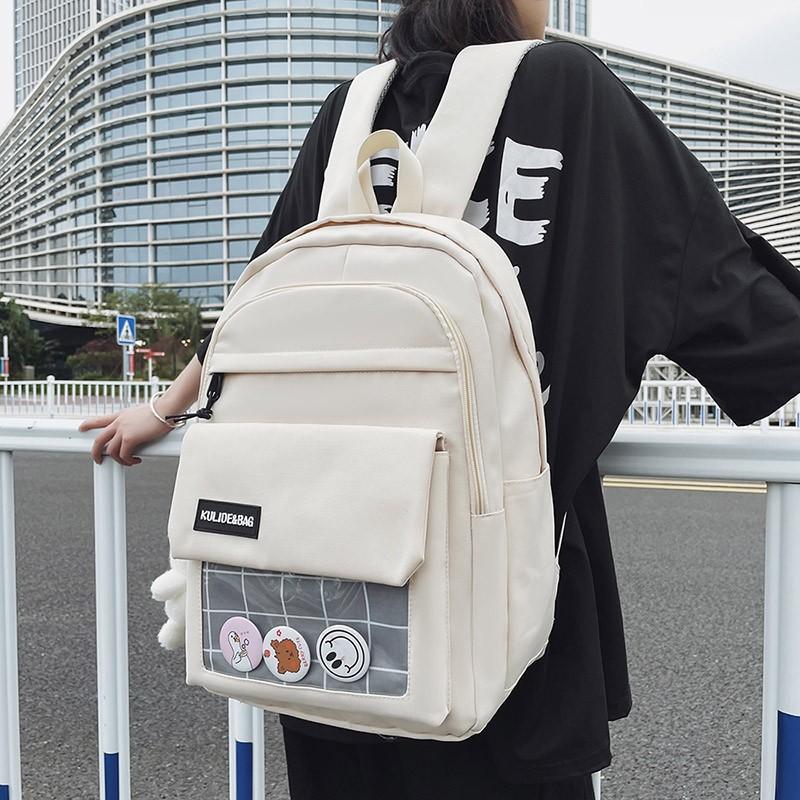 School Bags Solid Color Women Backpack 2022 Nylon Waterproof For Teenager Girls Kawaii Pendant Student Travel Backpacks Backbags, Beige
School Bags Solid Color Women Backpack 2022 Nylon Waterproof For Teenager Girls Kawaii Pendant Student Travel Backpacks Backbags, Beige