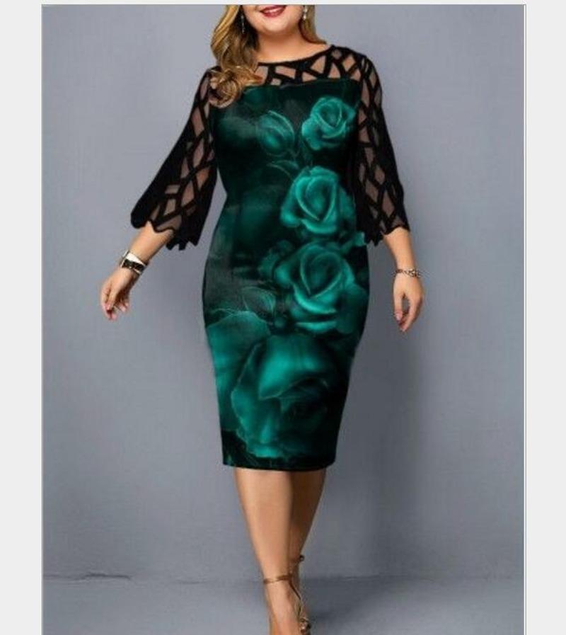 Plus Size Dresses 4XL 5XL Dress Women Elegant Green Geometric Print Birthday Party Woman Layered Sleeve Evening Club Midi DressesPlus, Style1
Plus Size Dresses 4XL 5XL Dress Women Elegant Green Geometric Print Birthday Party Woman Layered Sleeve Evening Club Midi DressesPlus, Style1