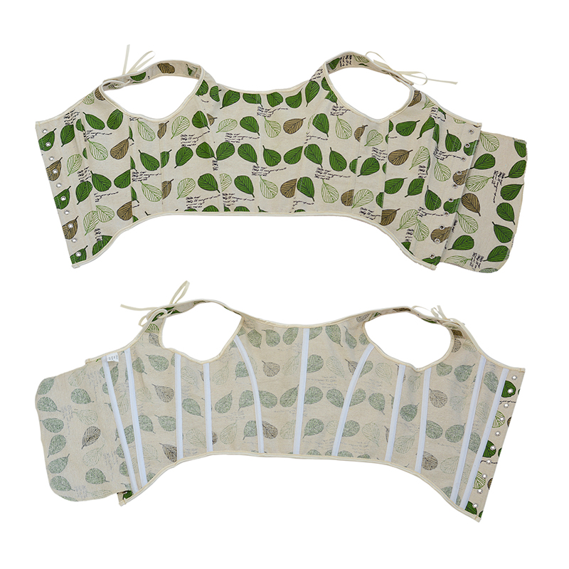 Women Corset Crop Tanks Fashion Linen Leaves Printed Tupe Tops Vintage Plastic Boned Overbust Bustier Camis Cyber Baby Tee Gothic Ropa Fairycore XXS-3