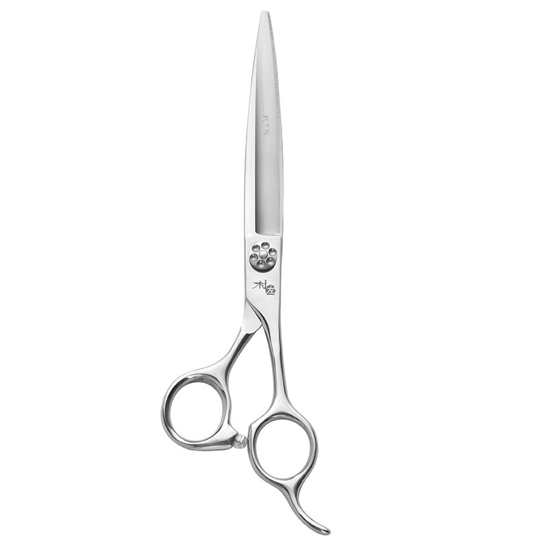 7.0 inch Silver Professional Hair Scissors Japan 440C Steel Hair Cutting Barber Shears High Quality Styling Flat Teeth Blades 220621