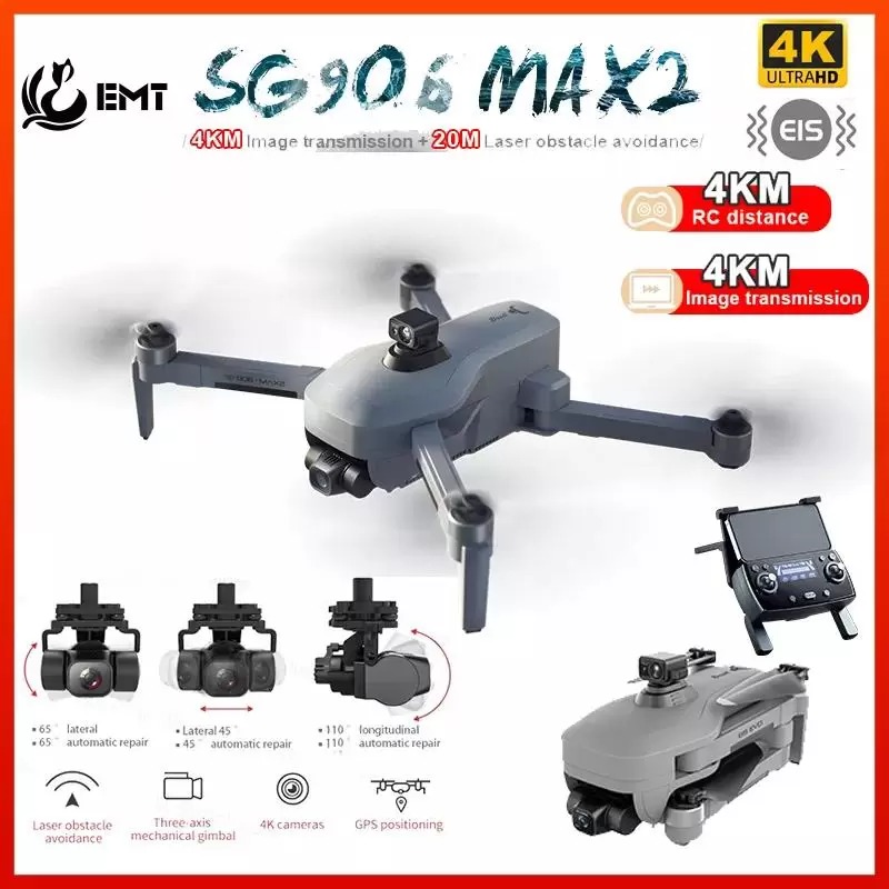 SG906 MAX2 & MAX1 Simulators Drones with 4K Camera for Adults GPS Drone 3 Axis Gimbal FPV Dron Gift, Customize
SG906 MAX2 & MAX1 Simulators Drones with 4K Camera for Adults GPS Drone 3 Axis Gimbal FPV Dron Gift, Customize