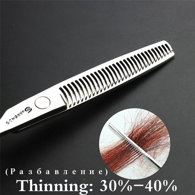 6/6.5 Inch 440C High-end Hair Thinning Scissors Professional Barber Hairdressing Teeth Cutting Shears Kits 220317