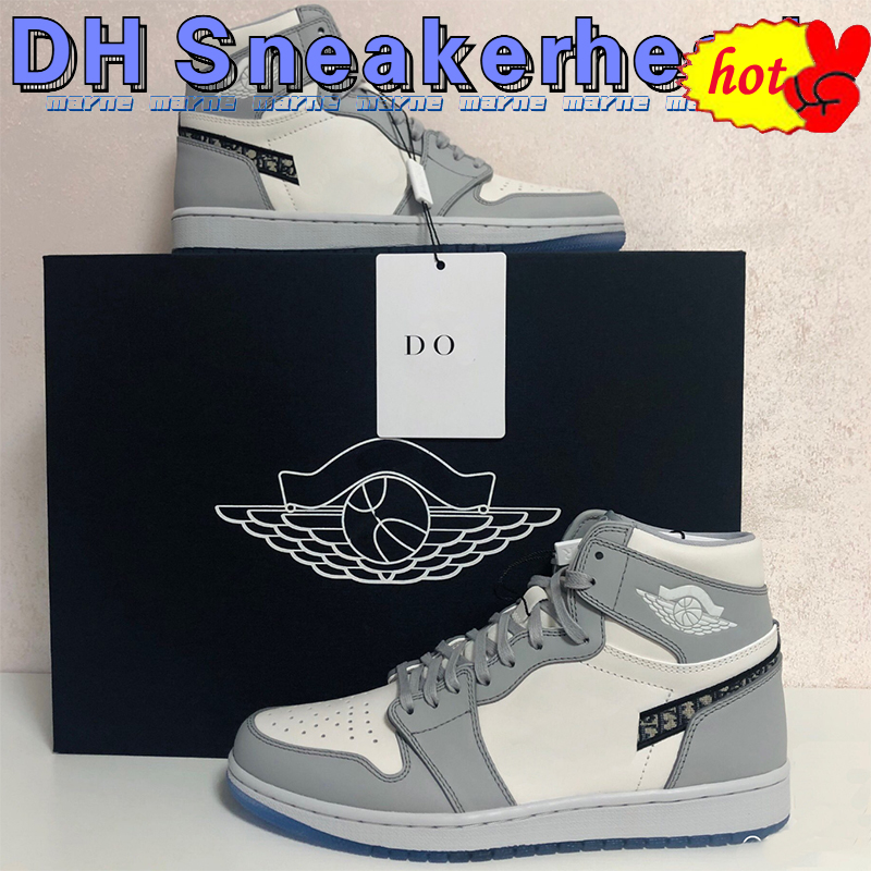 Top Quality Jumpman 1 Womens Mens Basketball Shoes 1s White Gray Fashion Sneaker Cn8607-002, High
Top Quality Jumpman 1 Womens Mens Basketball Shoes 1s White Gray Fashion Sneaker Cn8607-002, High