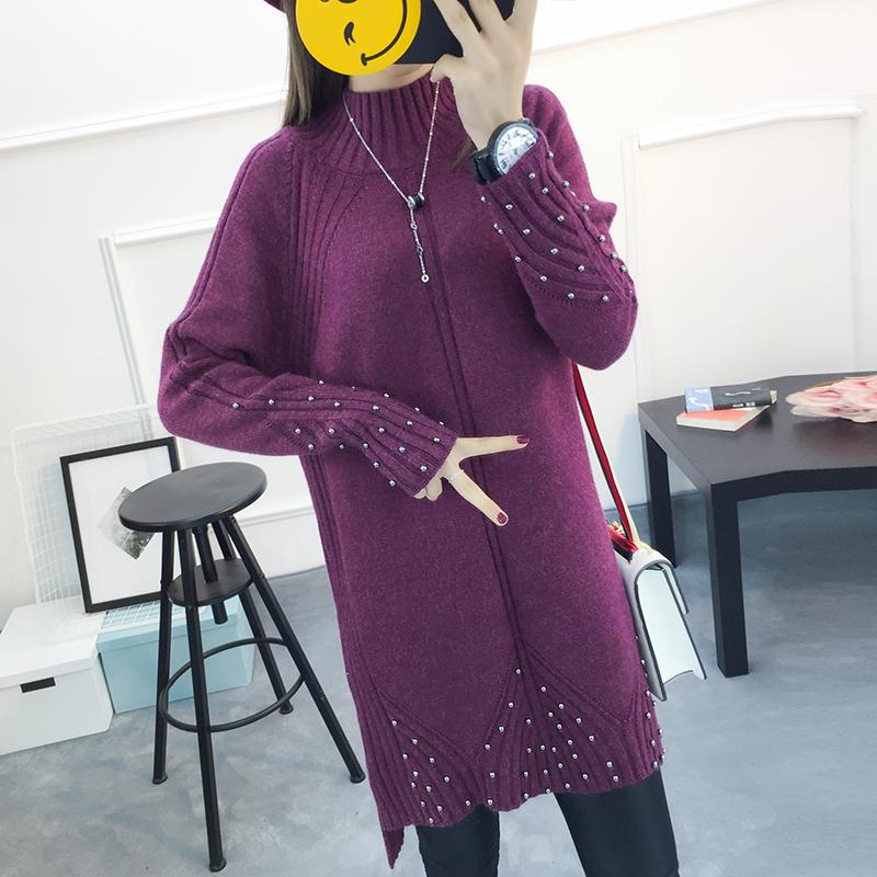 Women's Sweaters Women Turtleneck Sweater Dress Autumn Winter Beading Knitted Split Casual Warm Solid Color Loose Pullover Knit Z577, White;black
Women's Sweaters Women Turtleneck Sweater Dress Autumn Winter Beading Knitted Split Casual Warm Solid Color Loose Pullover Knit Z577, White;black