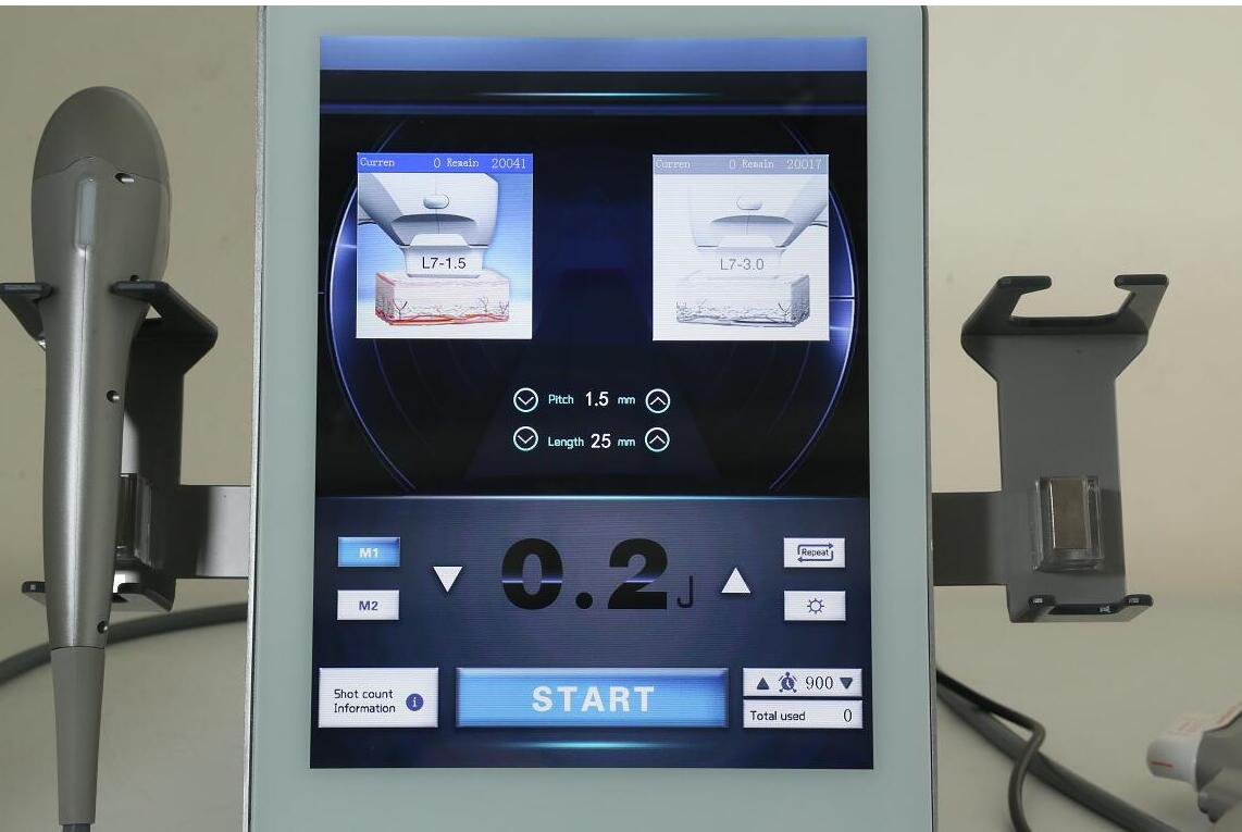 7d HIFU slimming 7 cartridges 20000 shots Facial anti-aging portable facel lifting wrinkle removal repairing skin damage anti-age beauty machine with 