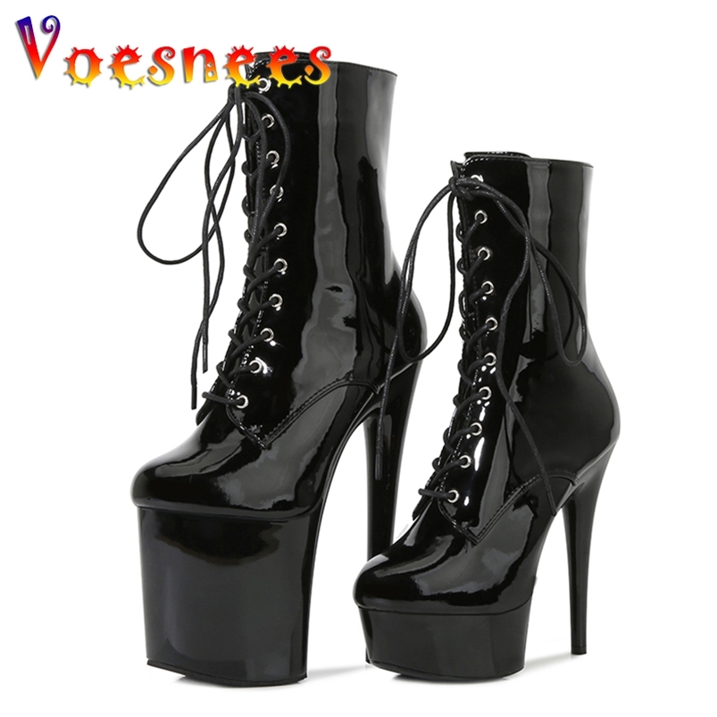 Autumn Modern Women Shoes Boots Sexy High 17 20 CM Round Toe Female Pole Dance Shoes Nightclub Zipper Lace-up Black Roman Heels 220813, As picture shown
Autumn Modern Women Shoes Boots Sexy High 17 20 CM Round Toe Female Pole Dance Shoes Nightclub Zipper Lace-up Black Roman Heels 220813, As picture shown