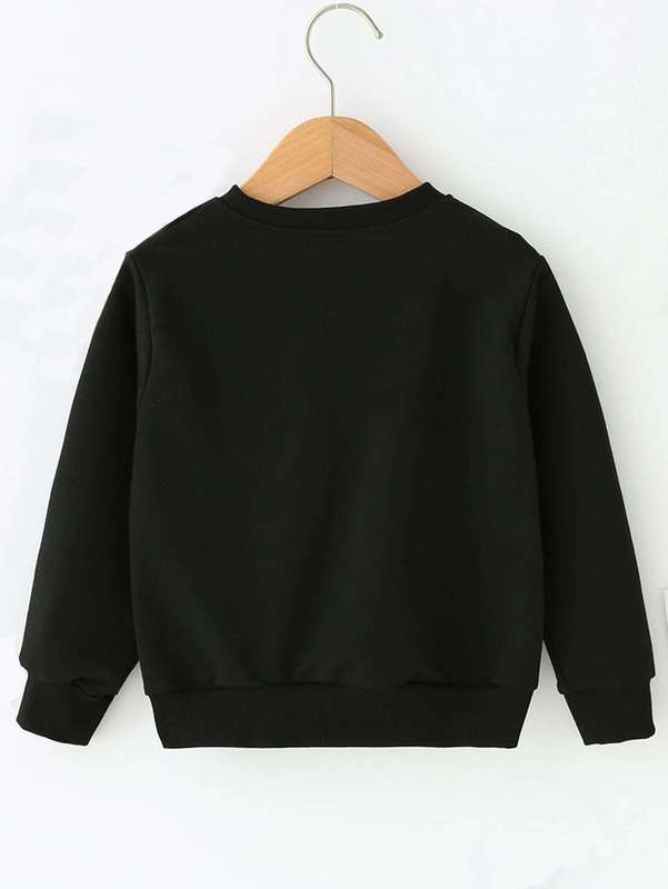 Toddler Boys Glasses And Letter Graphic Pullover SHE