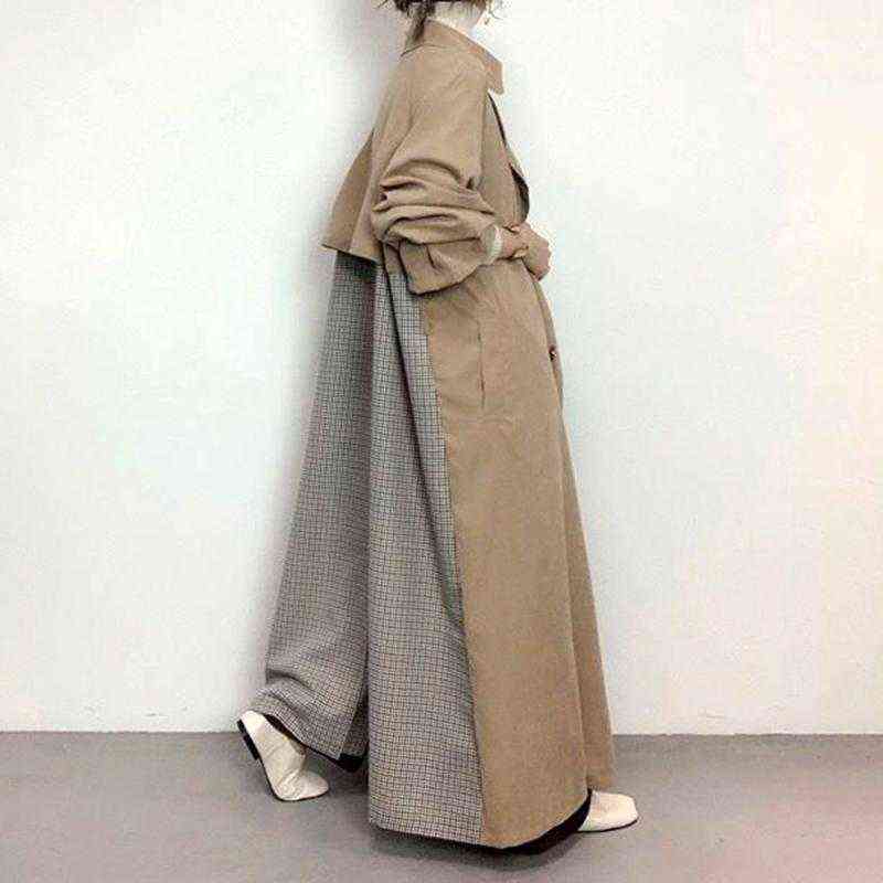 Women's Trench Coats Coat Women 2021 Autumn Winter Japan Female Tops Patchwork Loose Notched Lapel Long Sleeve Jacket Outwear T220811, Khaki
Women's Trench Coats Coat Women 2021 Autumn Winter Japan Female Tops Patchwork Loose Notched Lapel Long Sleeve Jacket Outwear T220811, Khaki