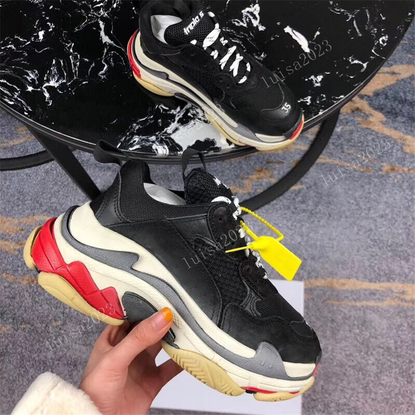 Designer Casual Shoes Women Men Mens SneakerTripe S Black Old Dad Daily Lifestyle Skateboarding Shoe Luxury Trendy Platform Walking Trainers Personality Trainer