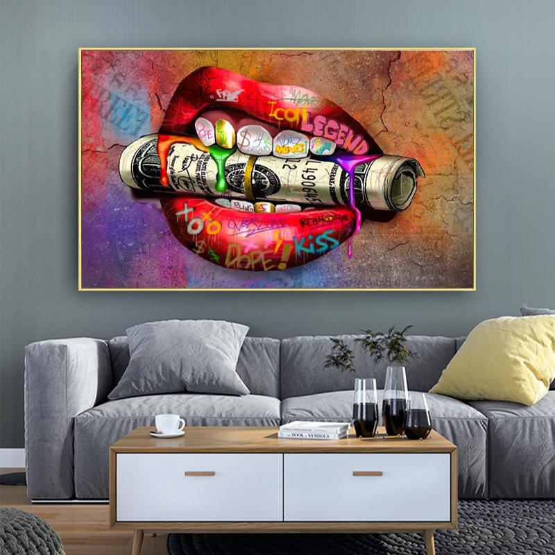 Graffiti Mouth Abstract Money Street Art Canvas Painting Wall Art Pictures For Living Room Posters And Prints Modern Home Decor
Graffiti Mouth Abstract Money Street Art Canvas Painting Wall Art Pictures For Living Room Posters And Prints Modern Home Decor