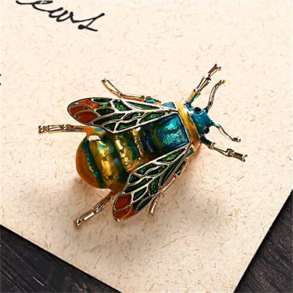 Funny little bee Brooch female pearl Rhinestone cardigan suit Brooches Pin neckpin accessories gift GC1433