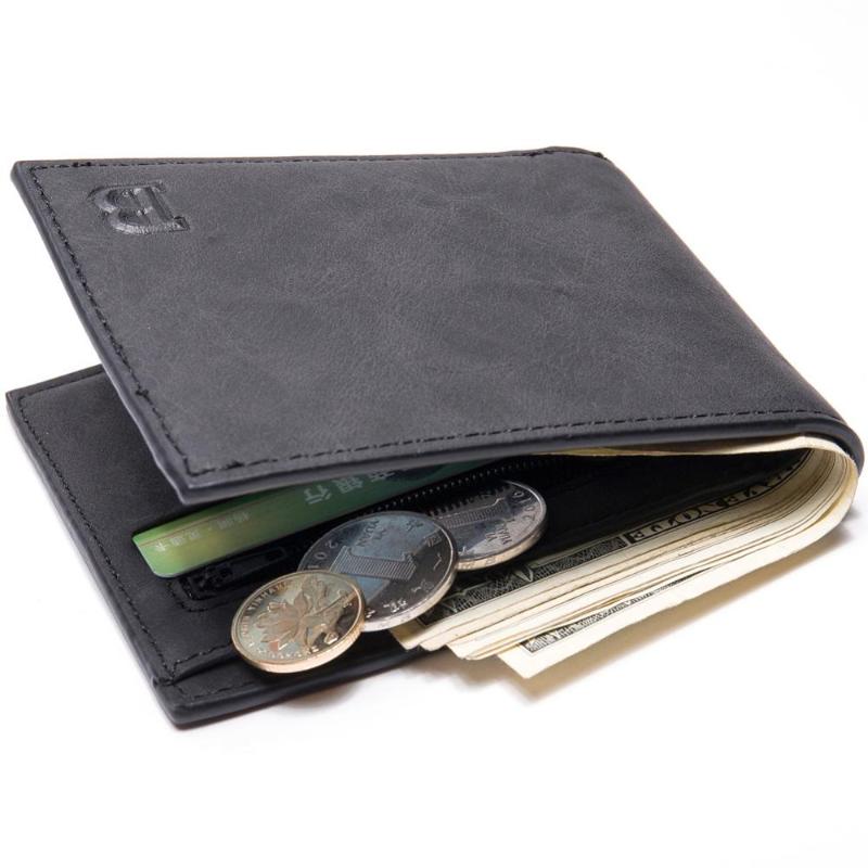Wallets Men Small Money Purses Thin Wallet With Coin Bag Zipper Top, Black
Wallets Men Small Money Purses Thin Wallet With Coin Bag Zipper Top, Black