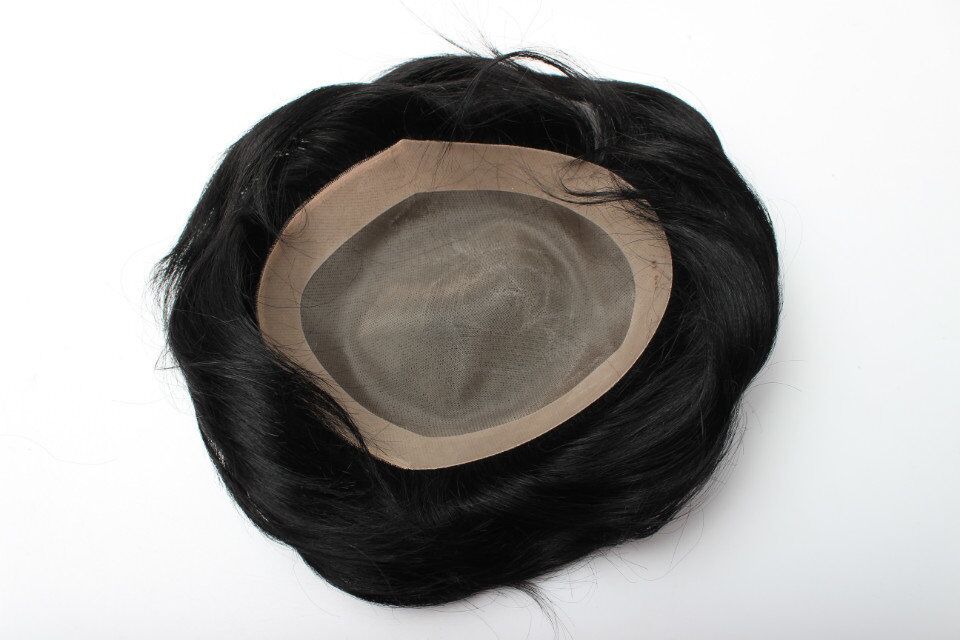 New arrival 6x8 7X9 8X10 toupee mens wig base style top lace with around pu wigs for men toupee stock