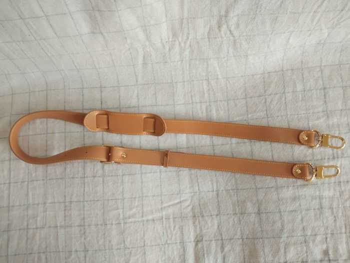 2.4cm Wide Crossbody Strap Replacement Adjustable Bag Accessories Gold Hardware Real Leather brown color