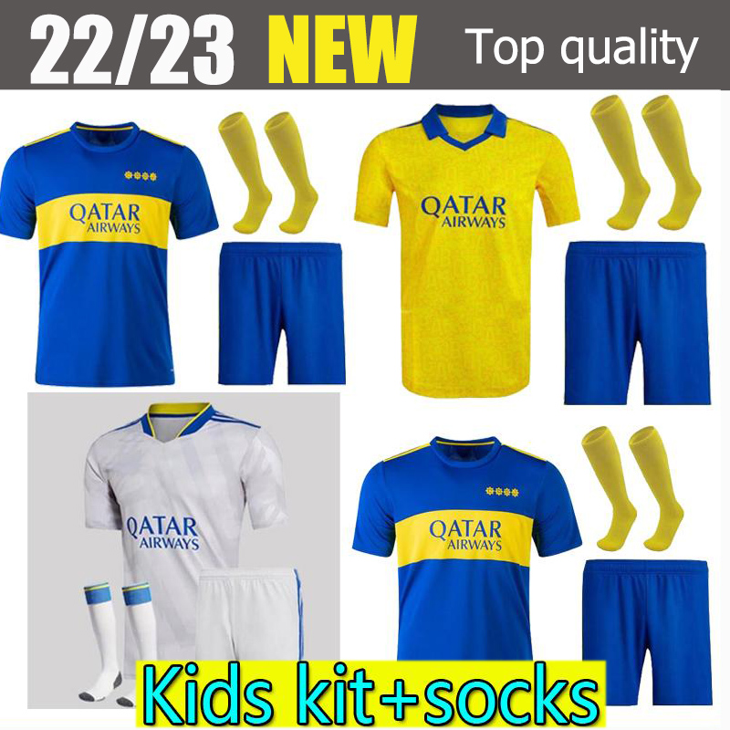 22 23 Boca Juniors soccer Jersey third Yellow VILLA SALVIO MEDINA Away VARELA Men Benedetto Salvio Pavon camisa de futebol football shirt 22 23 adult kids kit socks