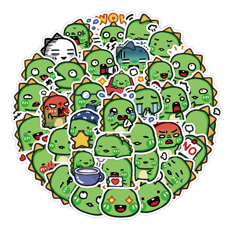40PCS Cute Cartoon Dinosaur Vinyl Stickers Pack Kids Luggage Car Sticker Guitar Cases Decals Diy Laptop Waterproof Decor