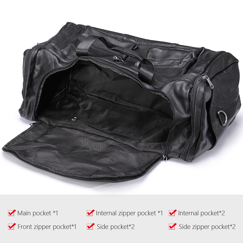MVA Men Large Capacity Travel Bag Leather Duffel s for Waterproof Weekender Man Carry On Garment s 220509