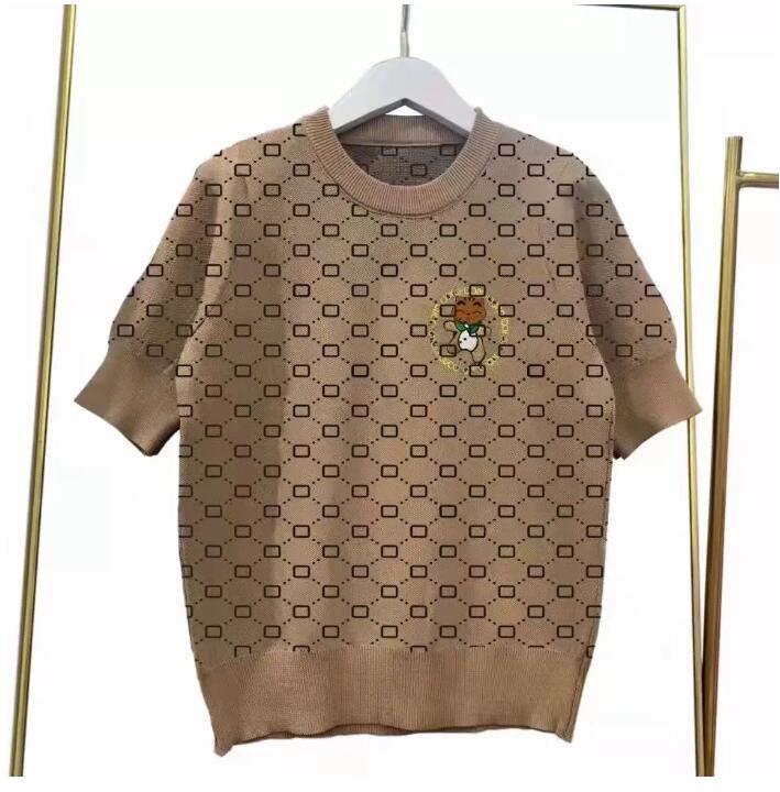 Women Short Sleeve knits tees Sweater GGGs Woman O-neck Knit Fashion supre Ins Style Trendy Letter Print Top Lady T-shirt, 06
Women Short Sleeve knits tees Sweater GGGs Woman O-neck Knit Fashion supre Ins Style Trendy Letter Print Top Lady T-shirt, 06