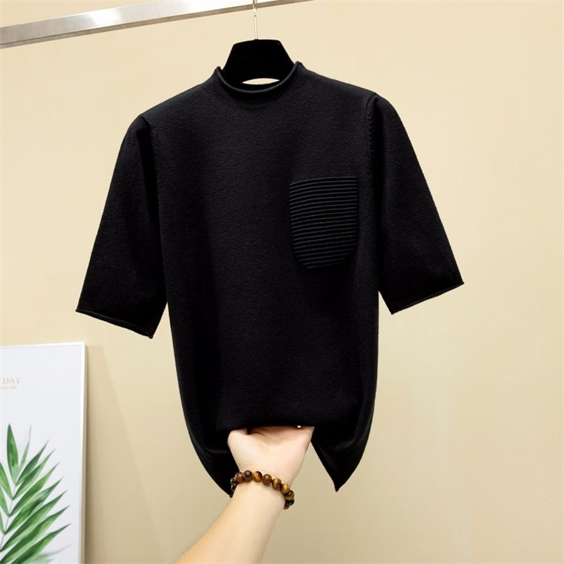 Half sleeve tops women knitted sweater half turtleneck korean modis pullover all match spring and summer arrival 201203, Avocado green
Half sleeve tops women knitted sweater half turtleneck korean modis pullover all match spring and summer arrival 201203, Avocado green