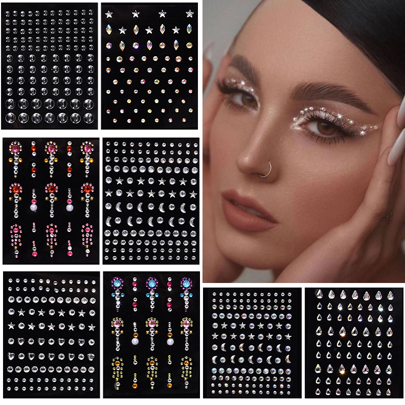 Temporary Tattoo Party Rhinestone Makeup Tool Children Facial Eyebrow Eye Sticker Forehead Kids Face Sticker Acrylic Gem Nail Stickers 
Temporary Tattoo Party Rhinestone Makeup Tool Children Facial Eyebrow Eye Sticker Forehead Kids Face Sticker Acrylic Gem Nail Stickers